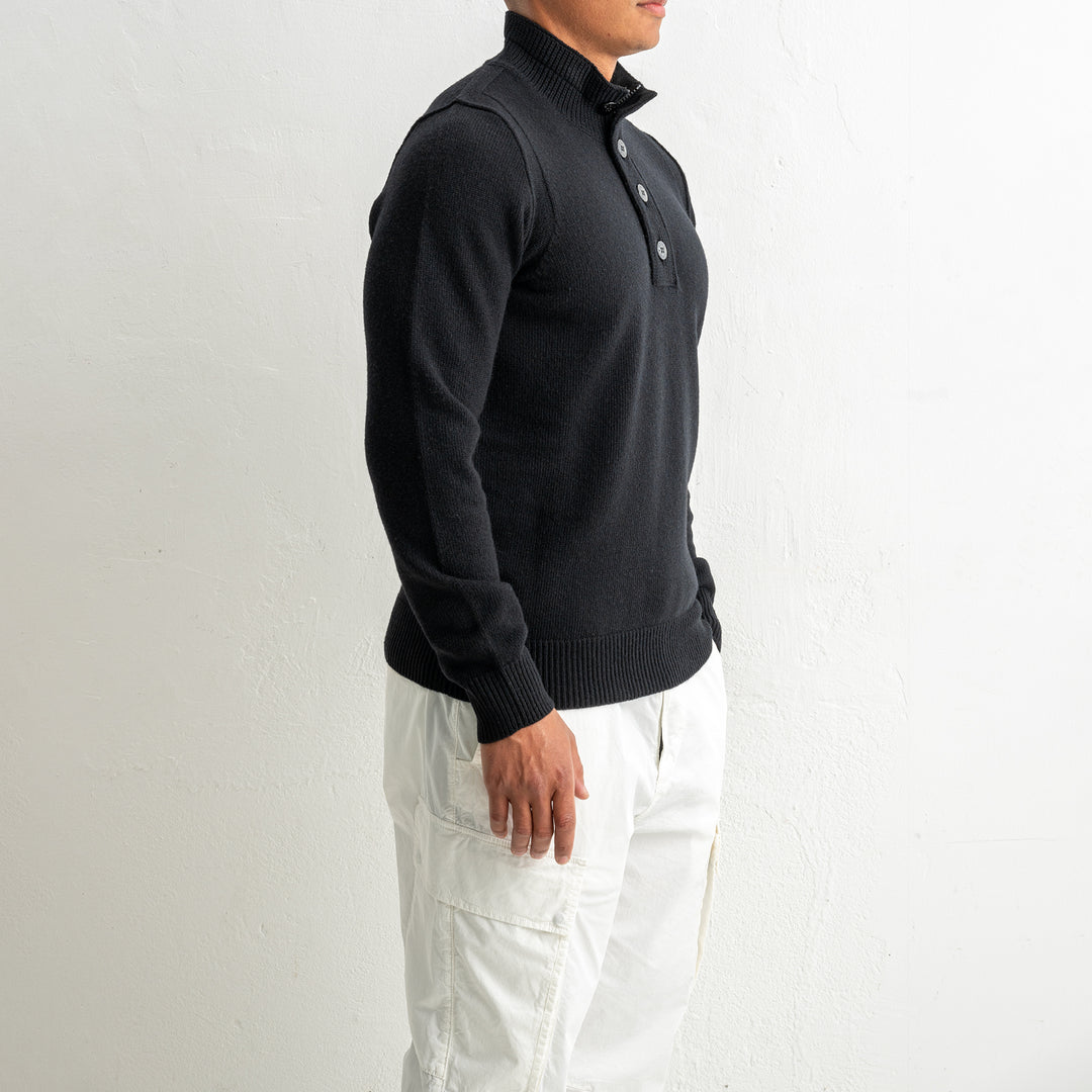 Lambswool Half Zip Sweater 5100040 Black