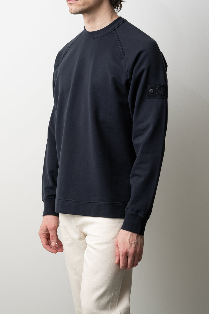 Stretch Cotton Fleece Ghost Sweater 6100064 Navy Blue