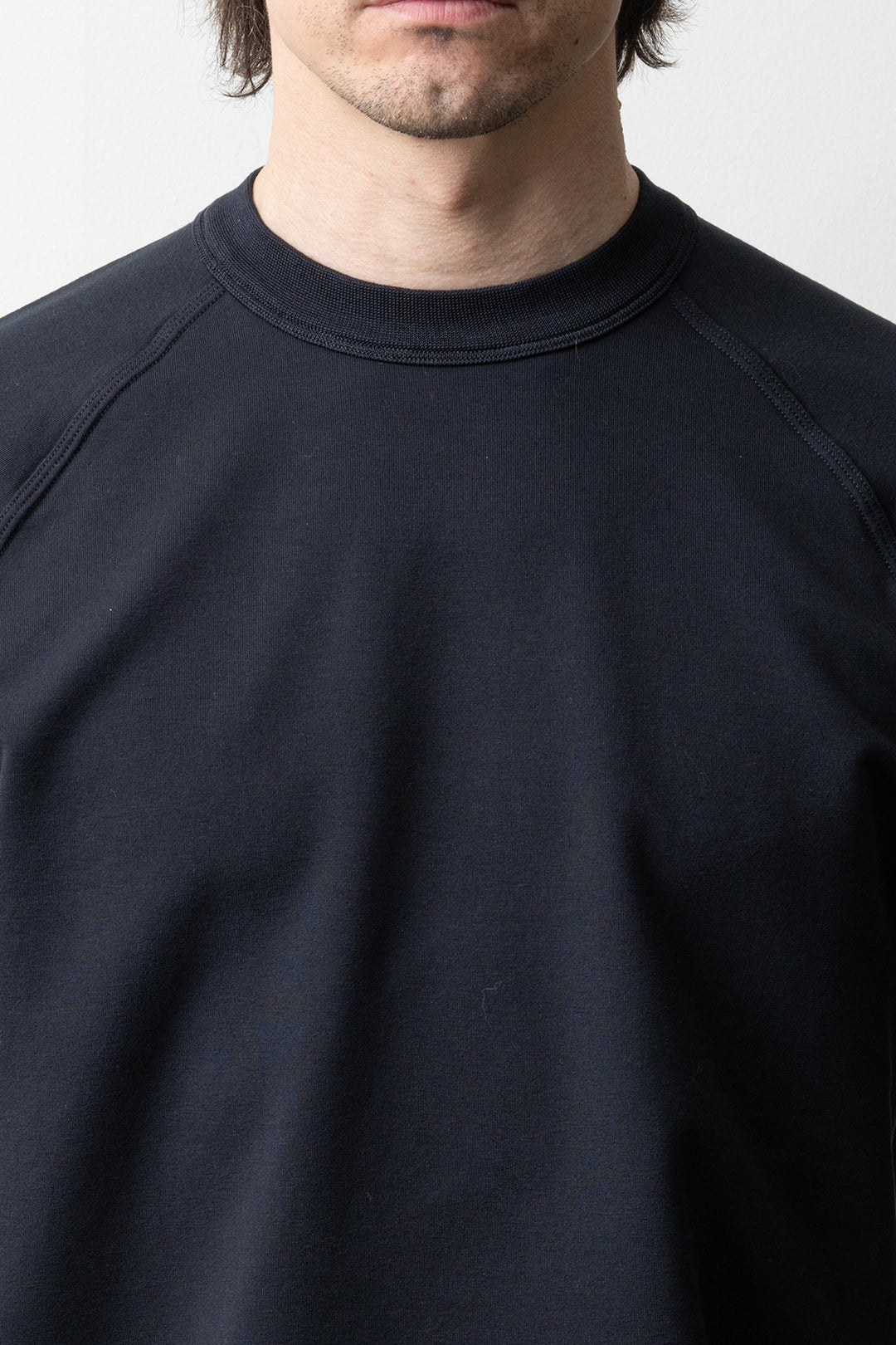Stretch Cotton Fleece Ghost Sweater 6100064 Navy Blue