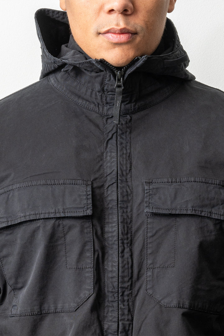 Stretch Organic Cotton Twill Jacket 4100077 Black