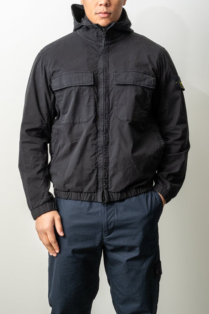 Stretch Organic Cotton Twill Jacket 4100077 Black