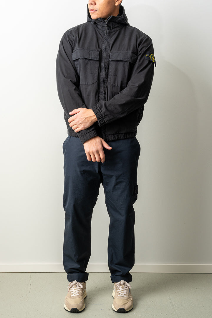 Stretch Organic Cotton Twill Jacket 4100077 Black