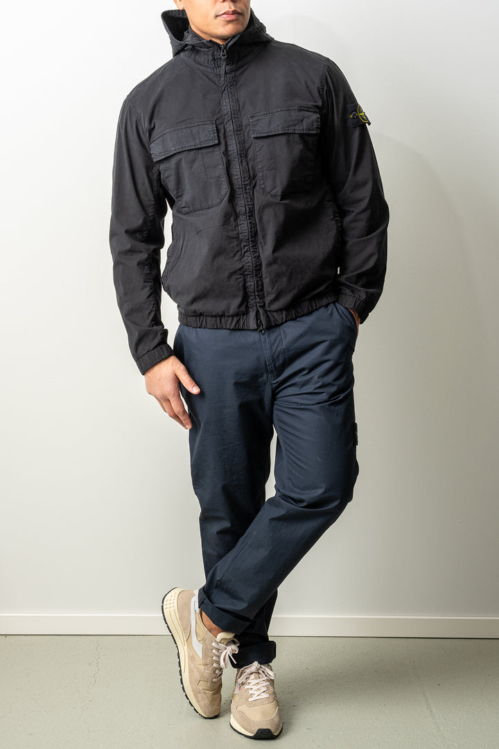 Stretch Organic Cotton Twill Jacket 4100077 Black