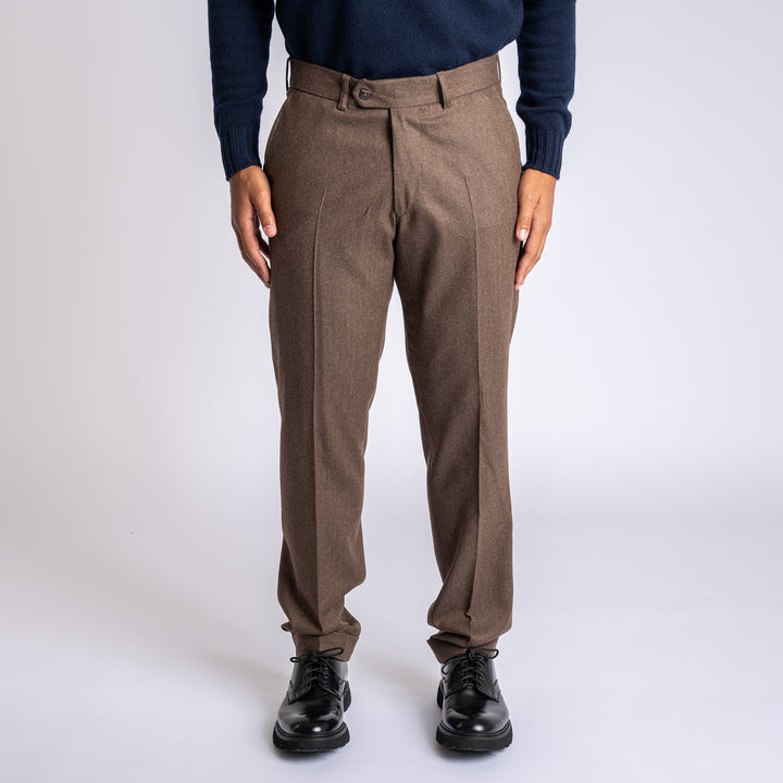 Ken Pat Trouser Dark Brown