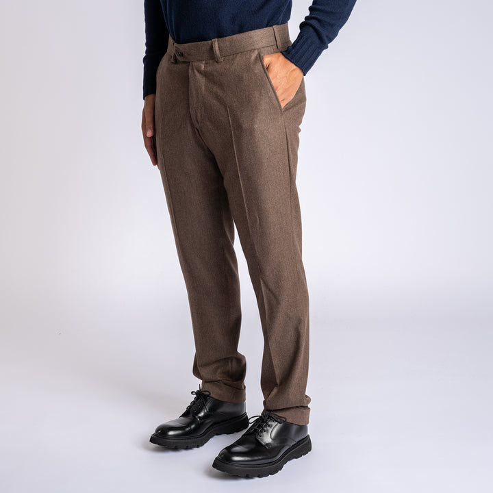 Ken Pat Trouser Dark Brown