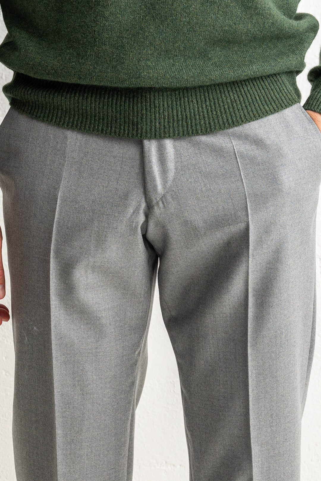 Renzo Flannel Trouser LIGHT GREY