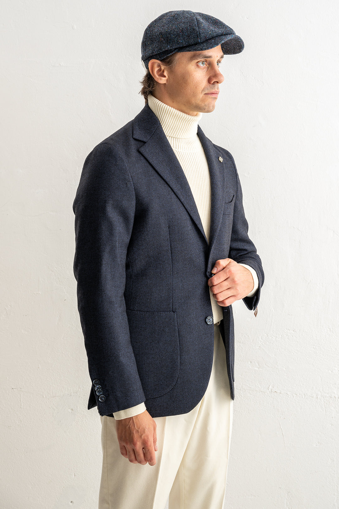 Loro Piana Wool Cashmere Blazer Dark Navy