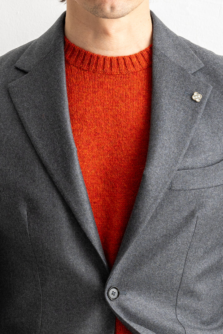 Renzo Flannel Blazer DARK GREY