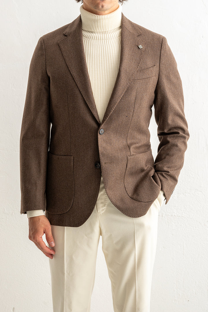 NICOLAS FLANNEL BLAZER Brown