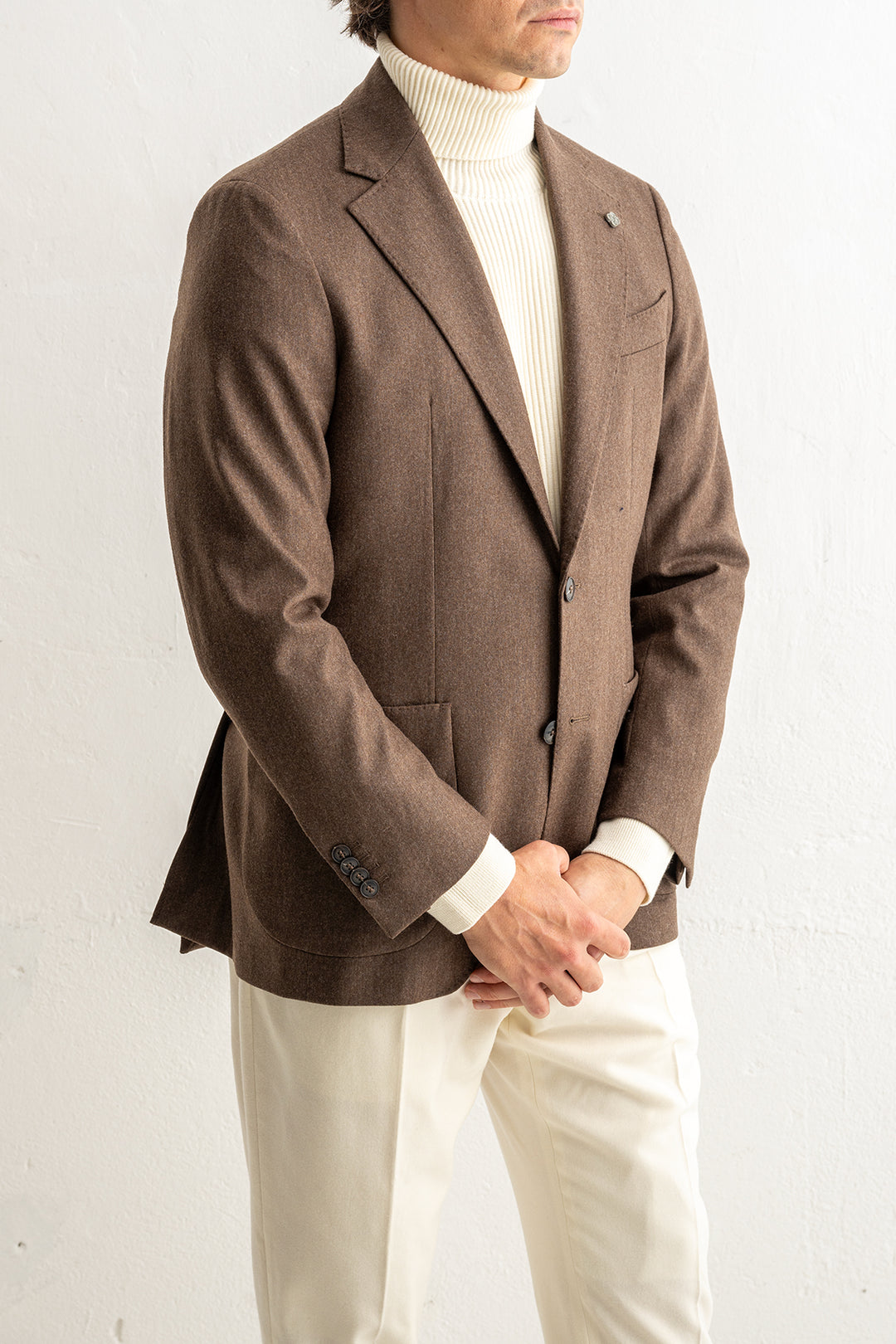NICOLAS FLANNEL BLAZER Brown