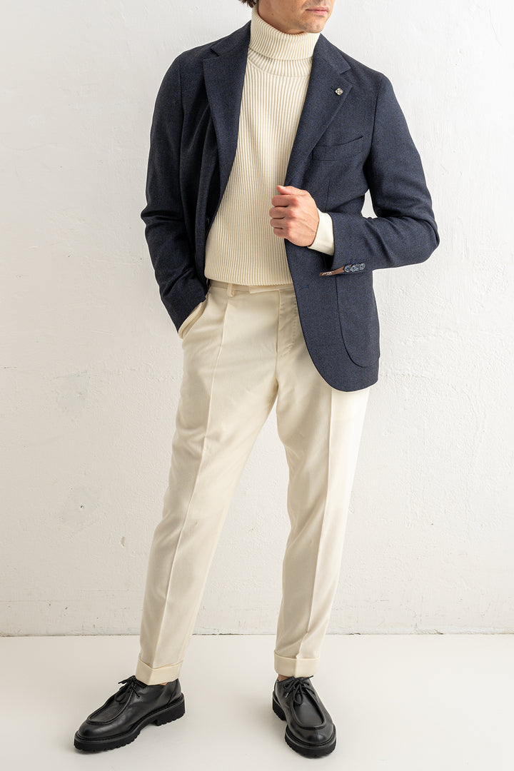 Loro Piana Wool Cashmere Blazer Dark Navy