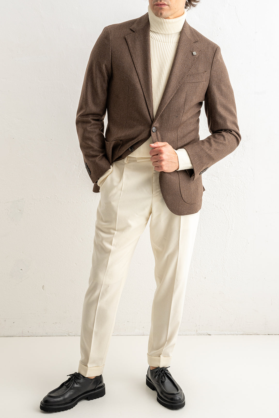 NICOLAS FLANNEL BLAZER Brown