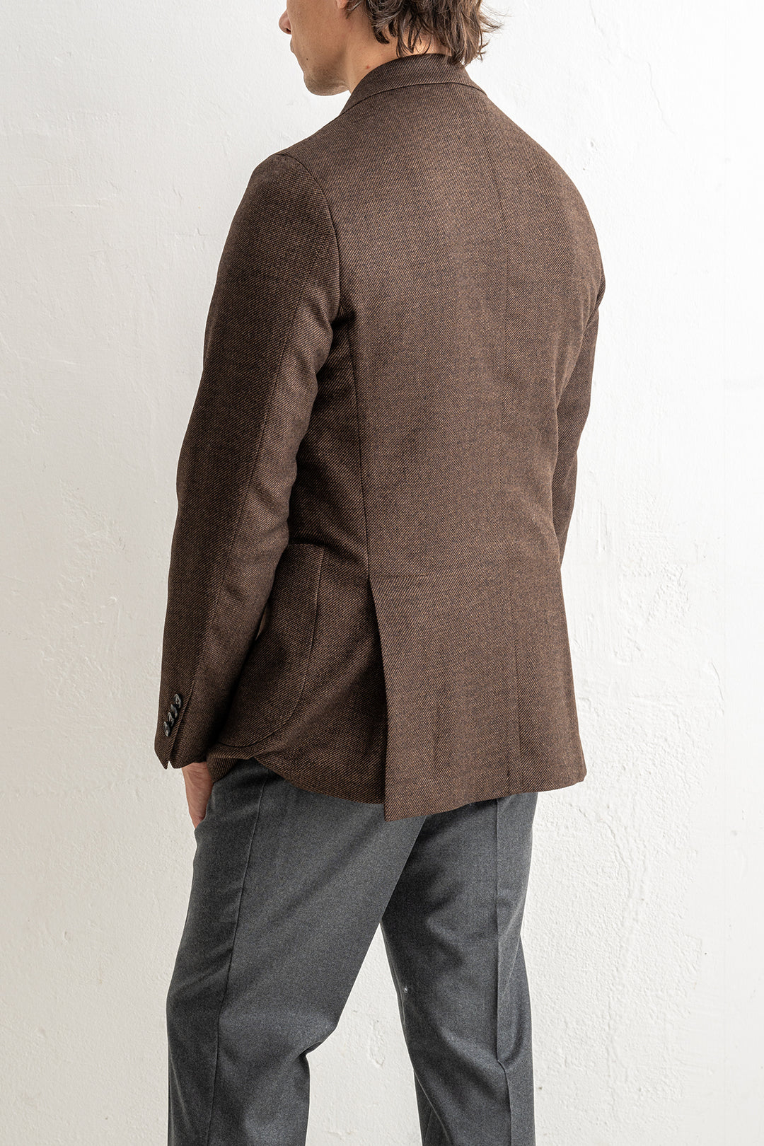 Loro Piana Wool Cashmere Blazer Dark Brown