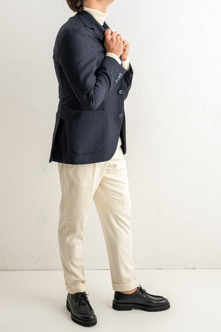 Loro Piana Wool Cashmere Blazer Dark Navy