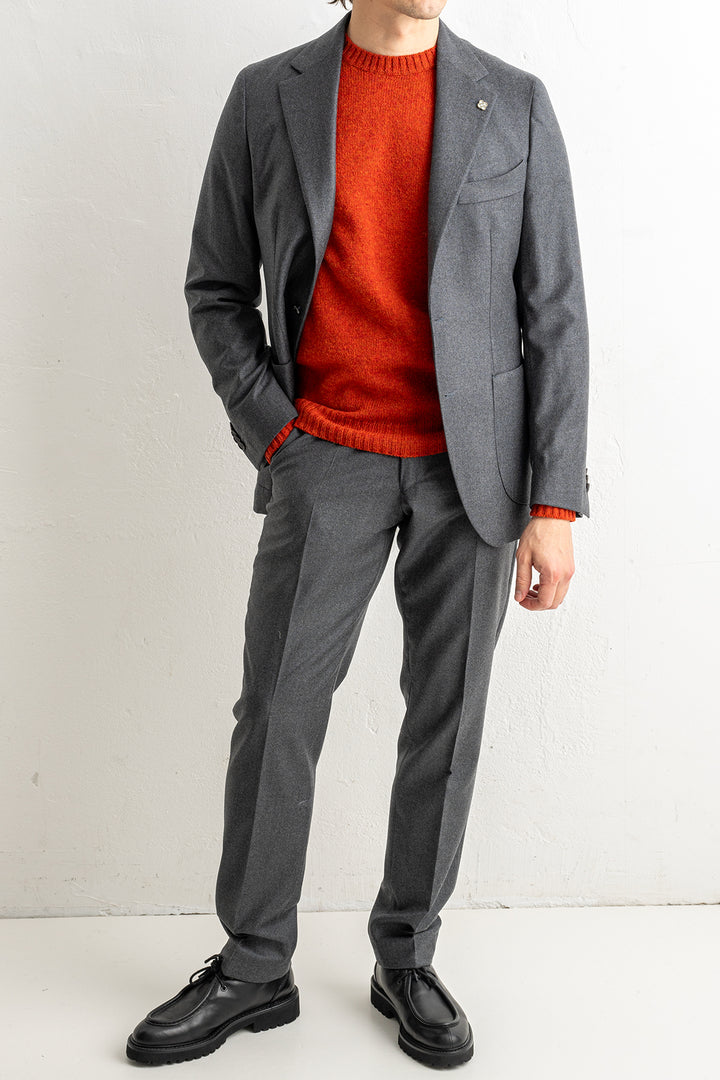 Renzo Flannel Blazer DARK GREY