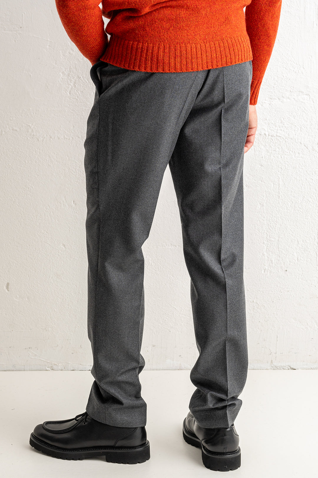 Renzo Flannel Trouser DARK GREY