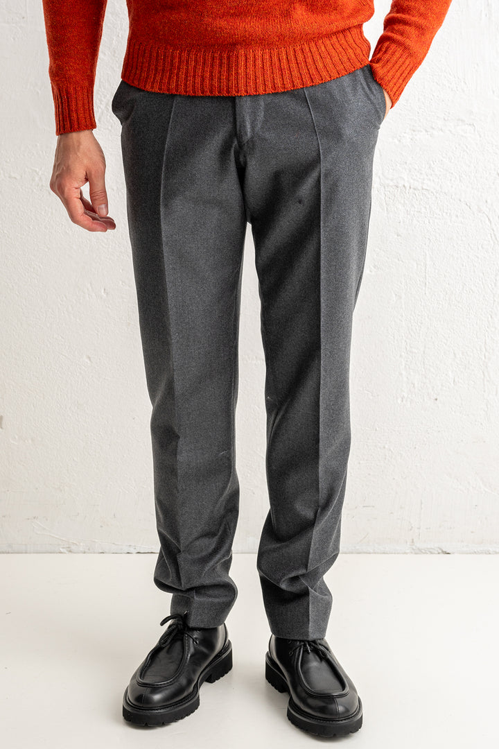 Renzo Flannel Trouser DARK GREY