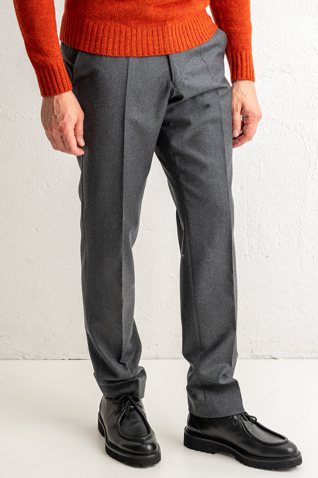 Renzo Flannel Trouser DARK GREY