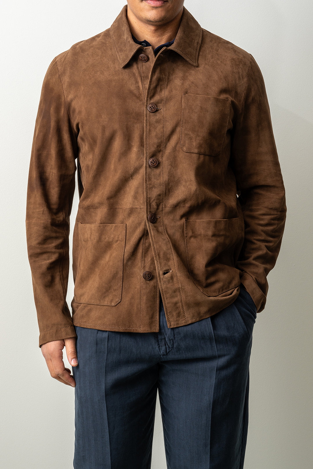 Suede Jacket Macaroon Brown