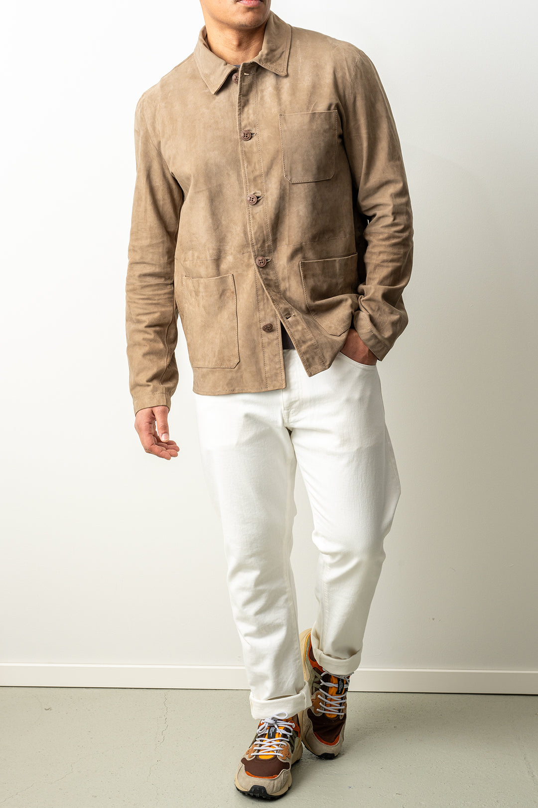Suede Jacket Shark Grey