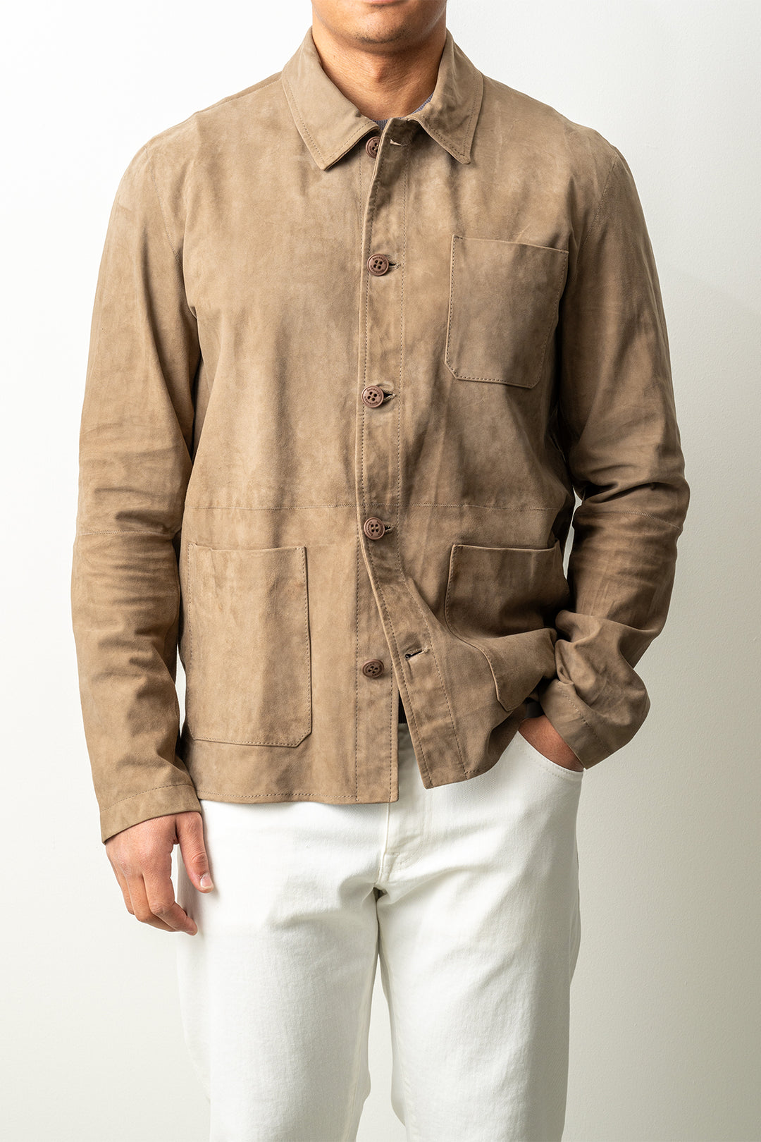 Suede Jacket Shark Grey