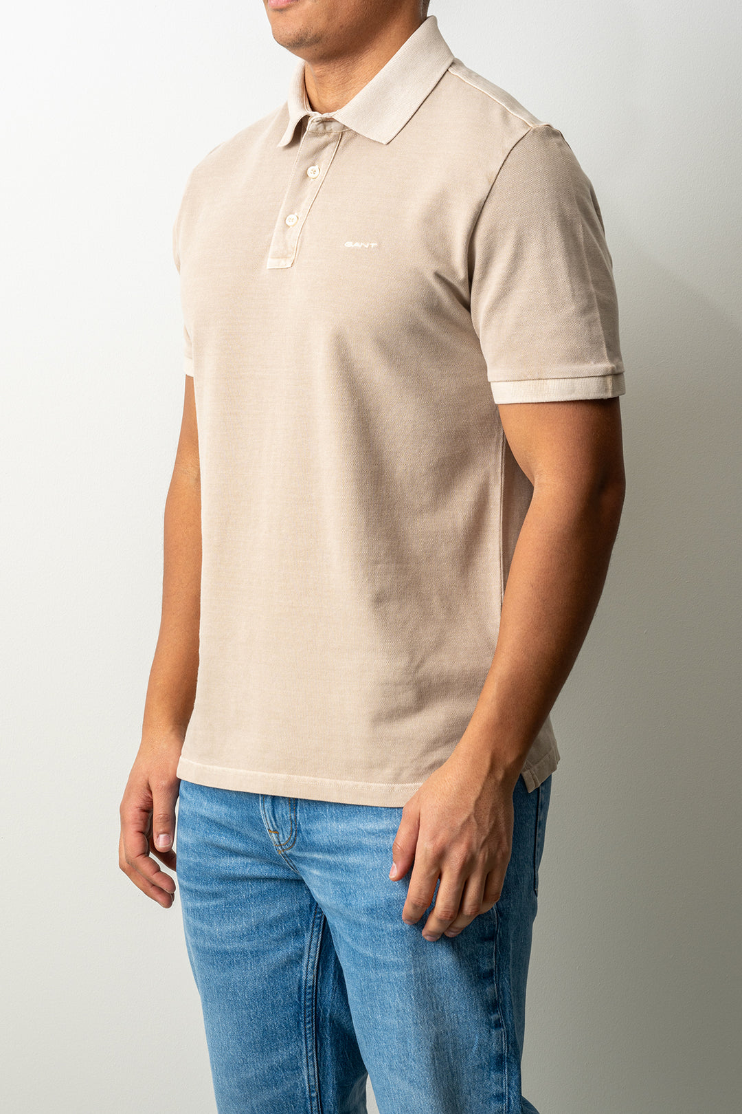 Sunfaded SS Polo Oat Beige