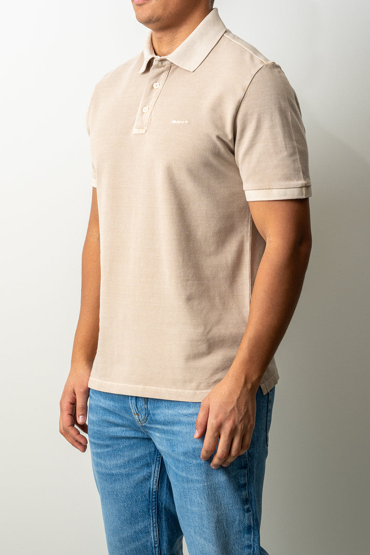Sunfaded SS Polo Oat Beige
