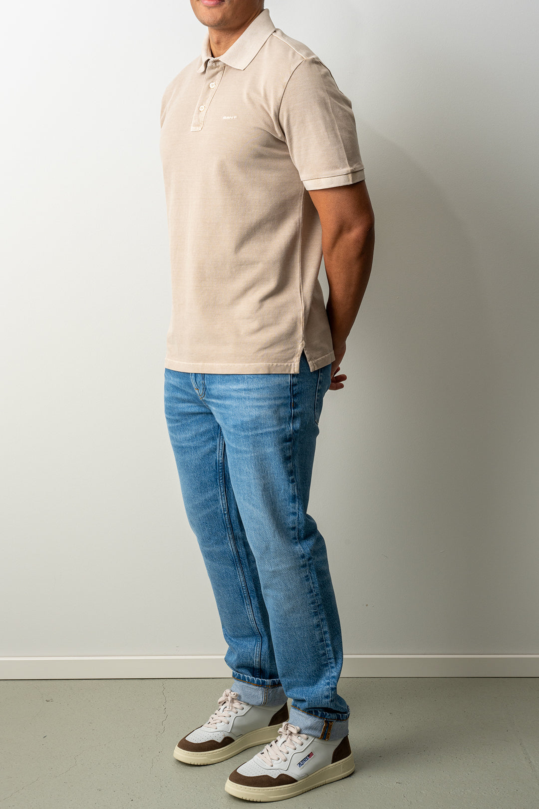 Sunfaded SS Polo Oat Beige