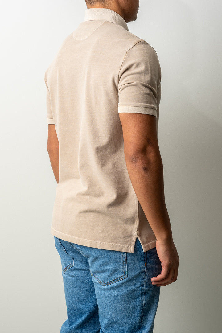 Sunfaded SS Polo Oat Beige