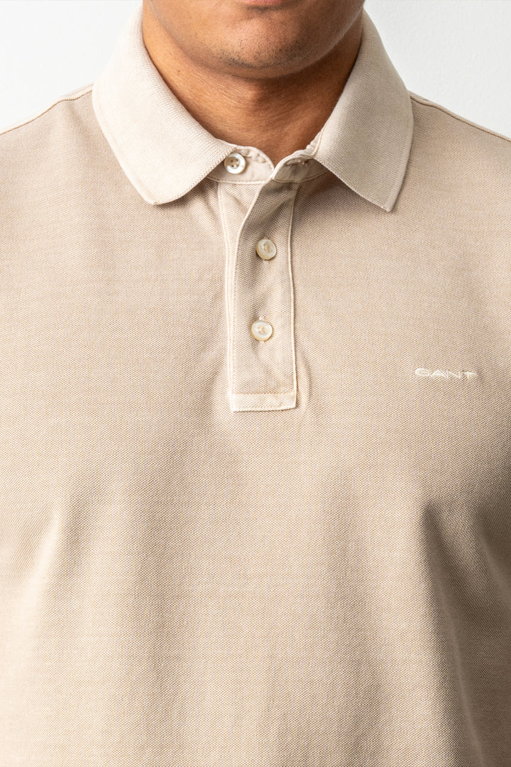 Sunfaded SS Polo Oat Beige