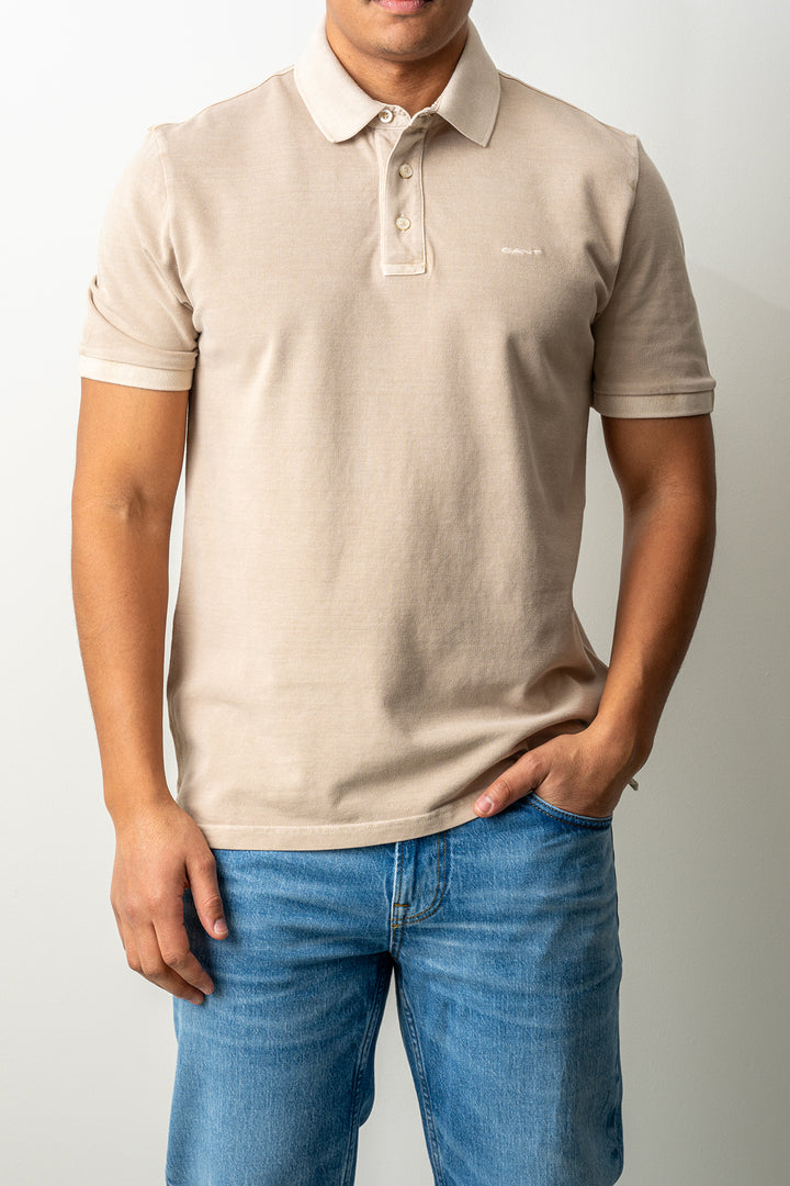 Sunfaded SS Polo Oat Beige