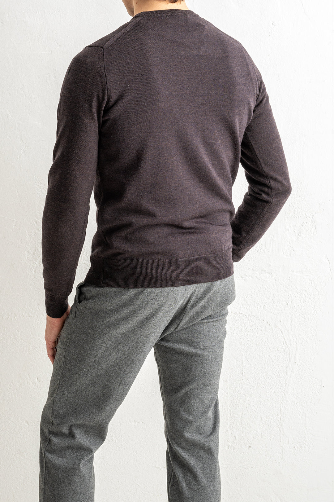 Superfine Merino Crewneck Brown