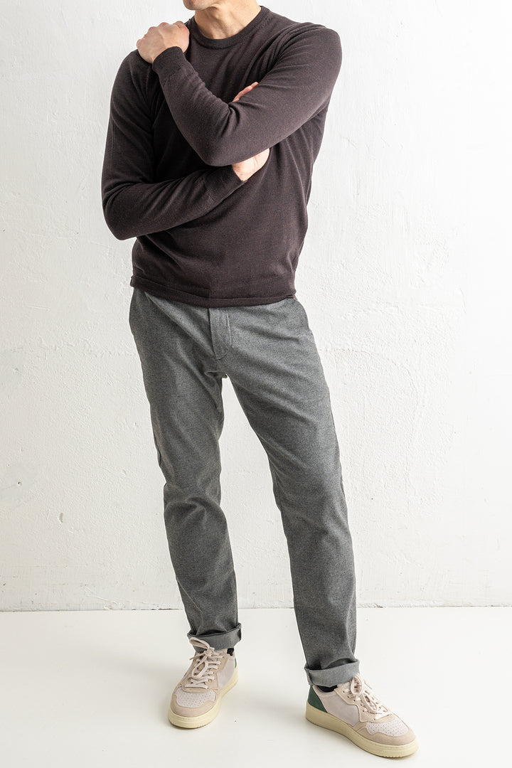 Superfine Merino Crewneck Brown