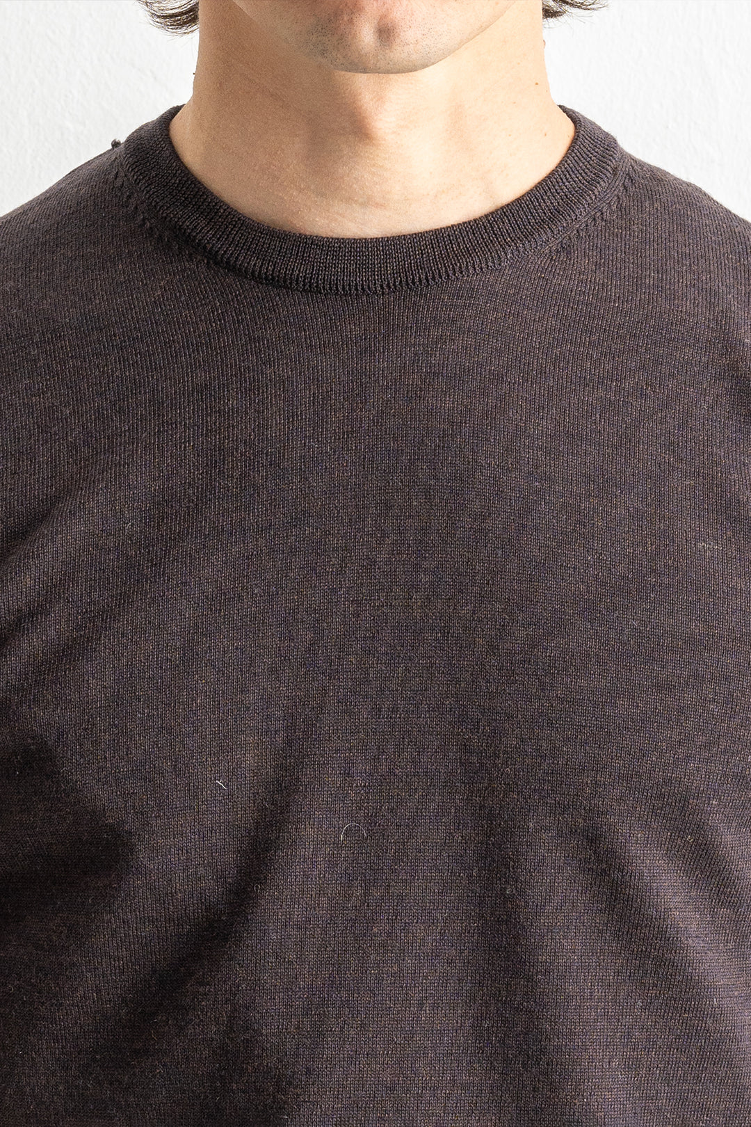 Superfine Merino Crewneck Brown