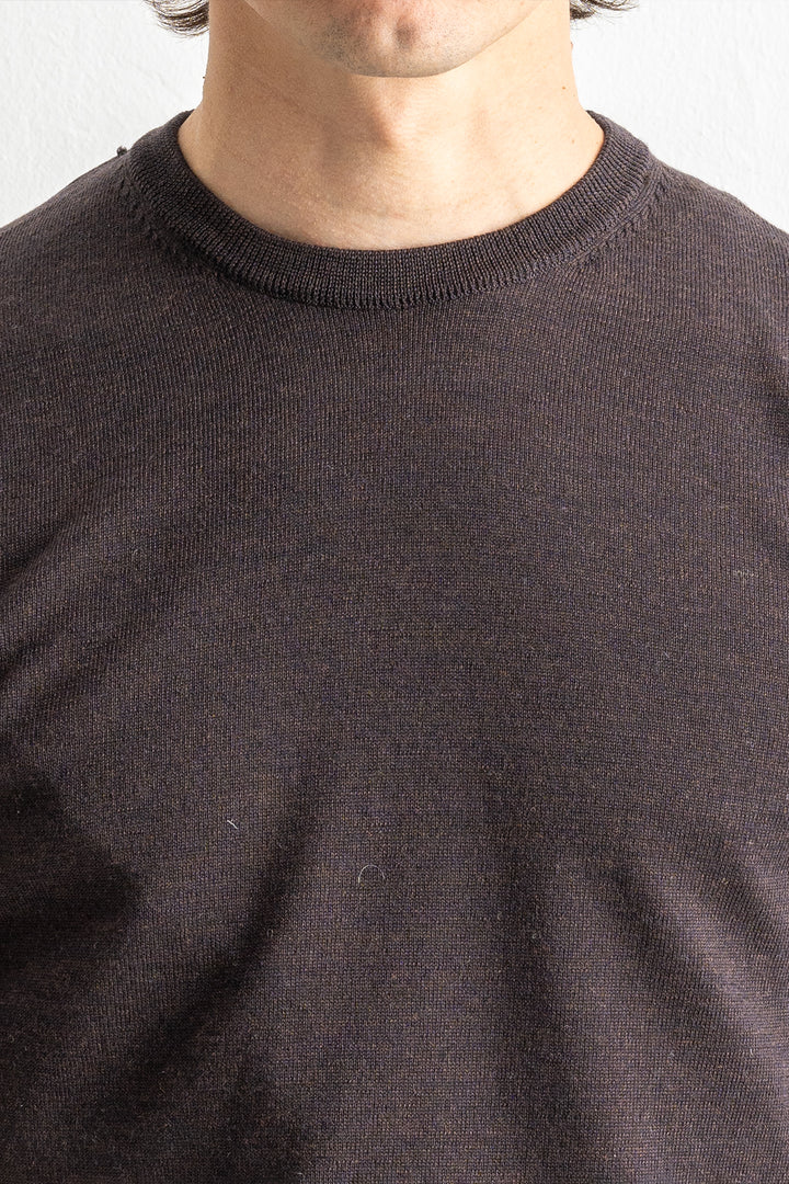 Superfine Merino Crewneck Brown