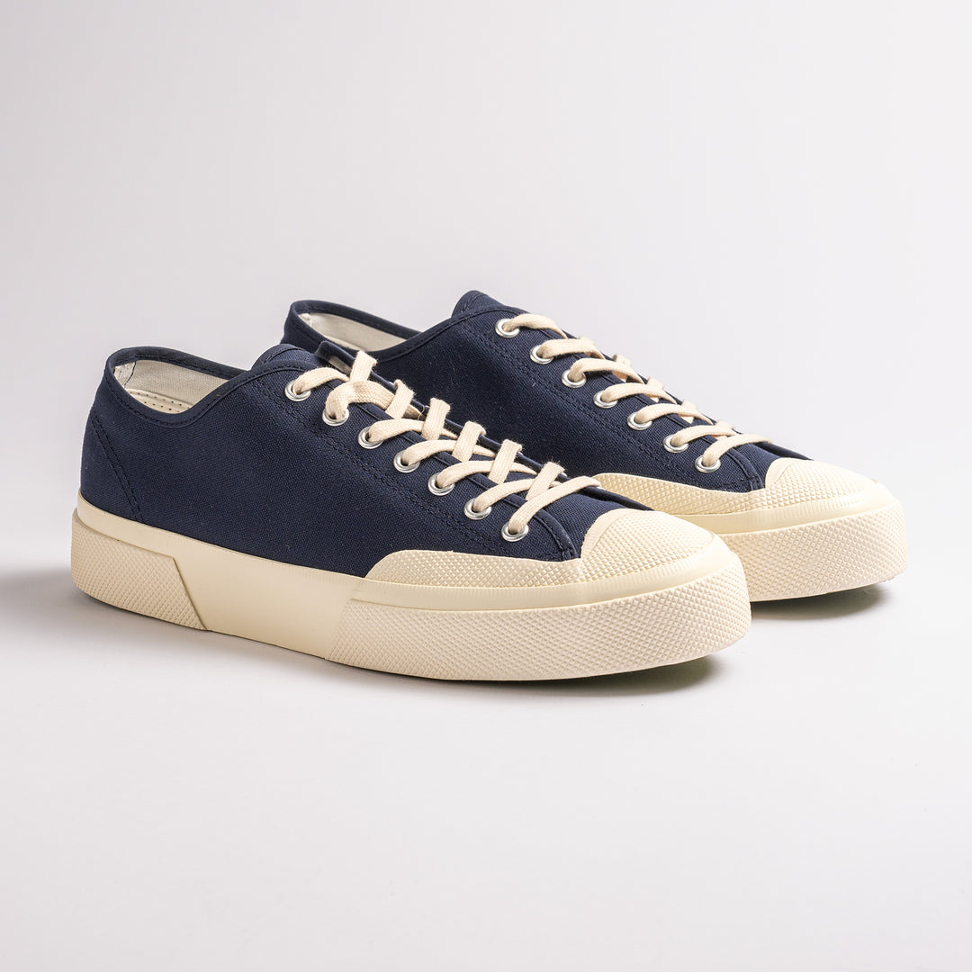 Works Cotton Canvas Sneaker Navy