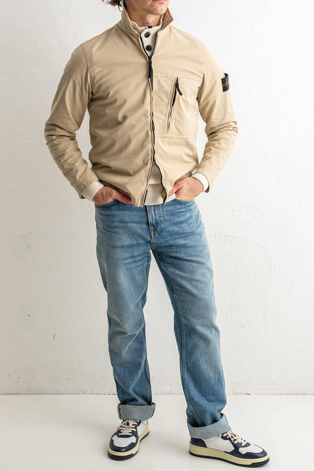 Supima® Cotton Twill Stretch-TC Overshirt 1200003 Desert