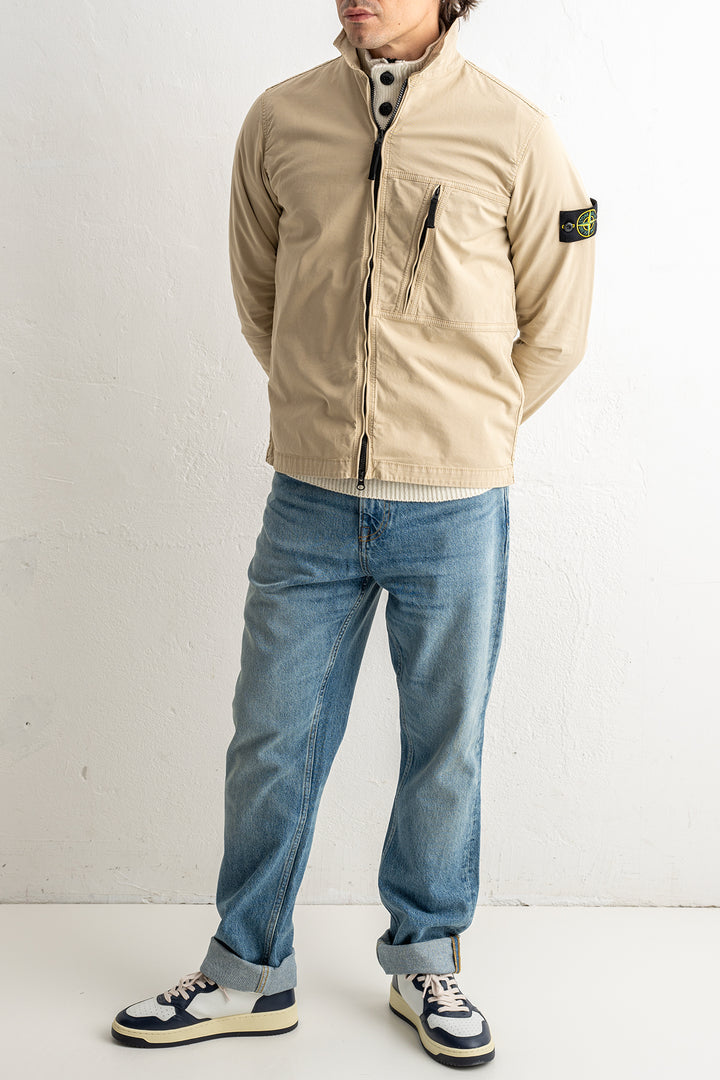 Supima® Cotton Twill Stretch-TC Overshirt 1200003 Desert