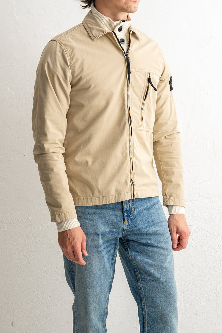 Supima® Cotton Twill Stretch-TC Overshirt 1200003 Desert