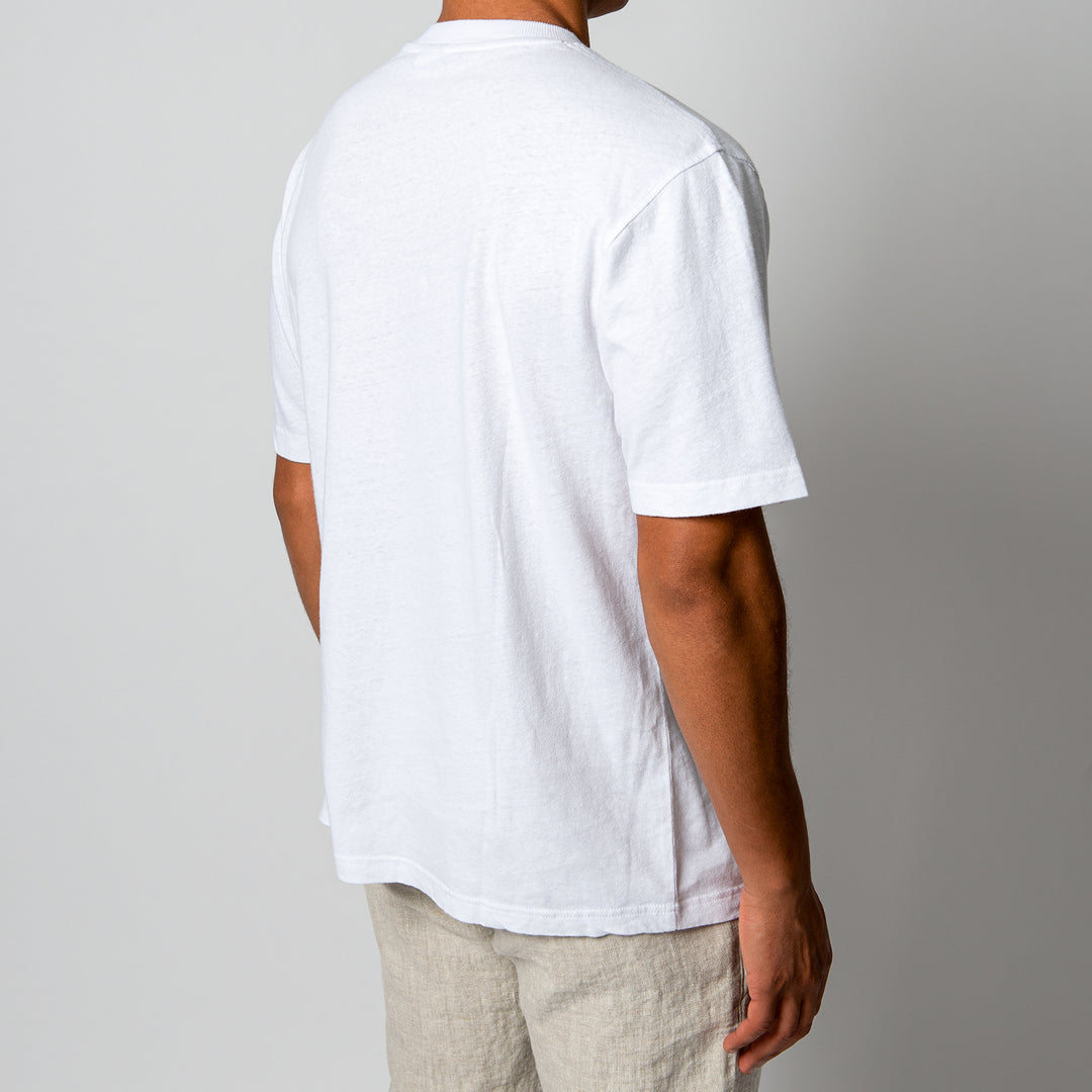 Adam Ss Linen T-Shirt White