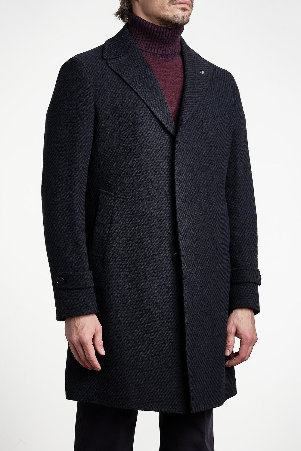 Thomas Coat Navy – Tagliatore, snett framifrån