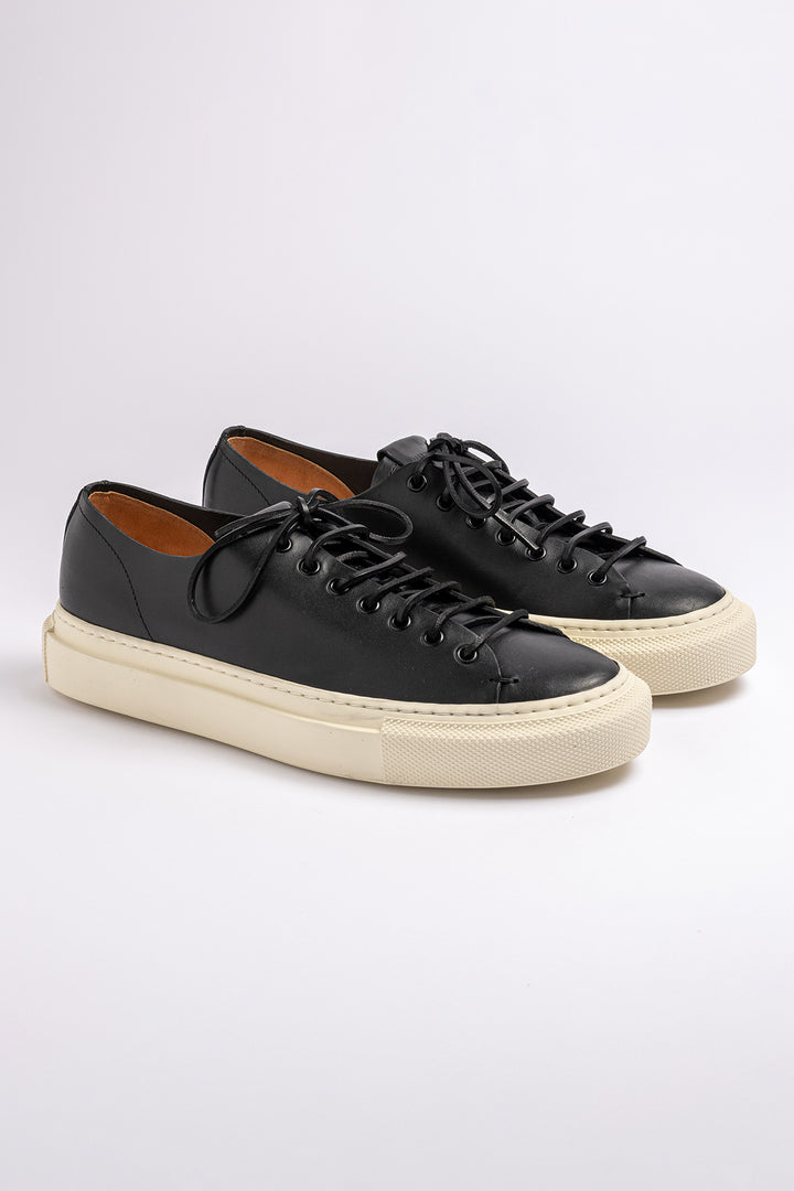 Tanino Mots Leather Sneaker. Black