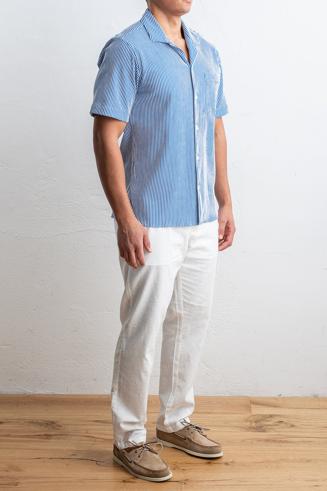 Tecnico Seersucker Shirt BLUE STRIPE