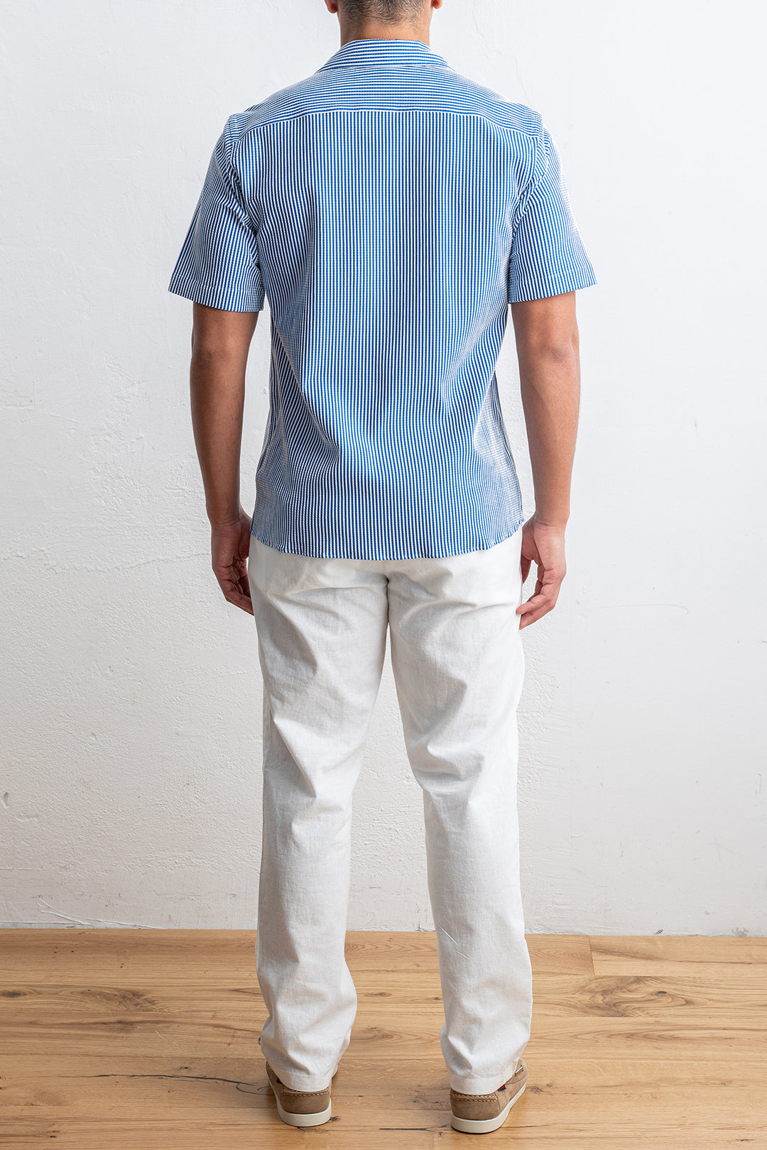 Tecnico Seersucker Shirt BLUE STRIPE