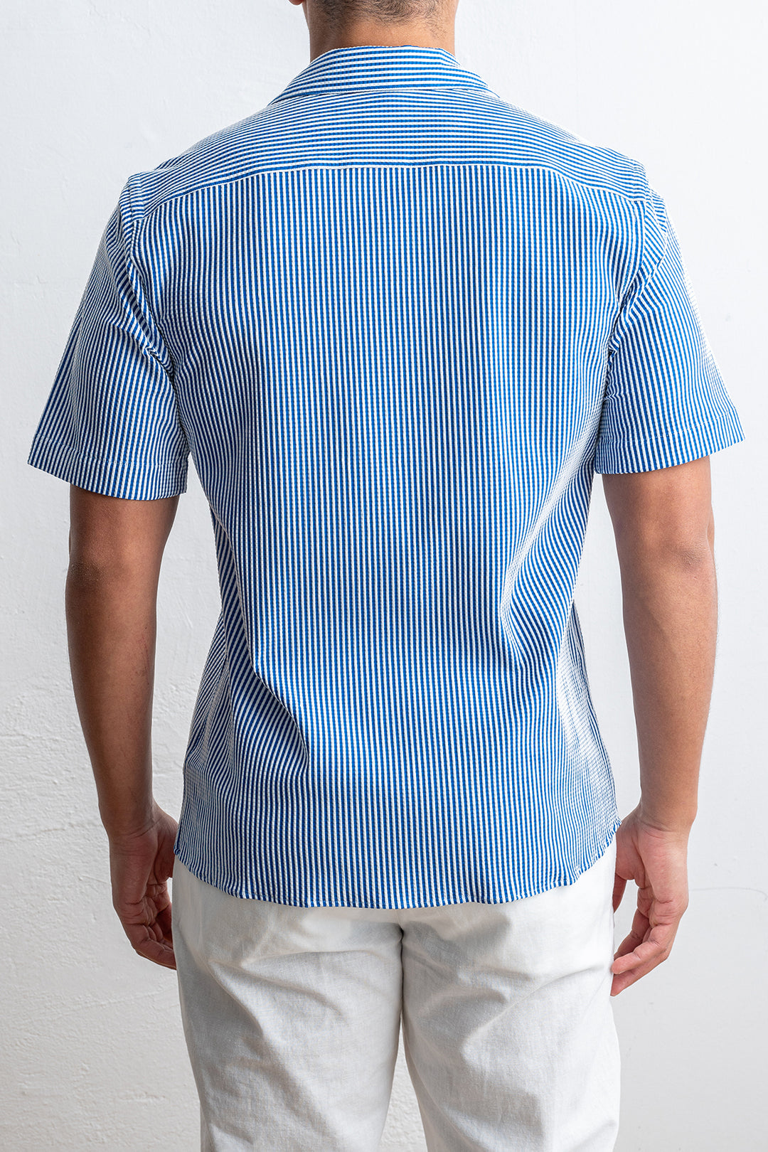Tecnico Seersucker Shirt BLUE STRIPE