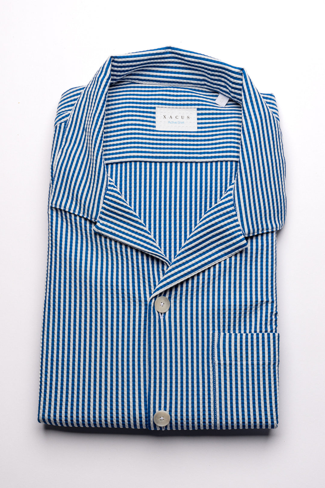 Tecnico Seersucker Shirt BLUE STRIPE