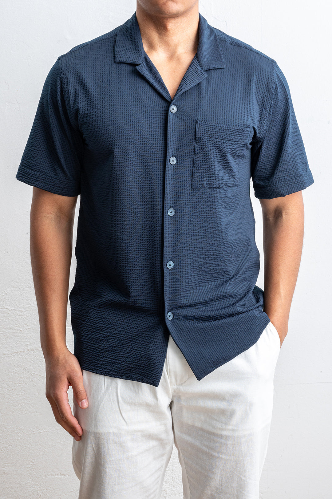 Tecnico Seersucker Shirt Black