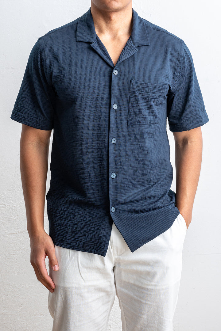 Tecnico Seersucker Shirt Black