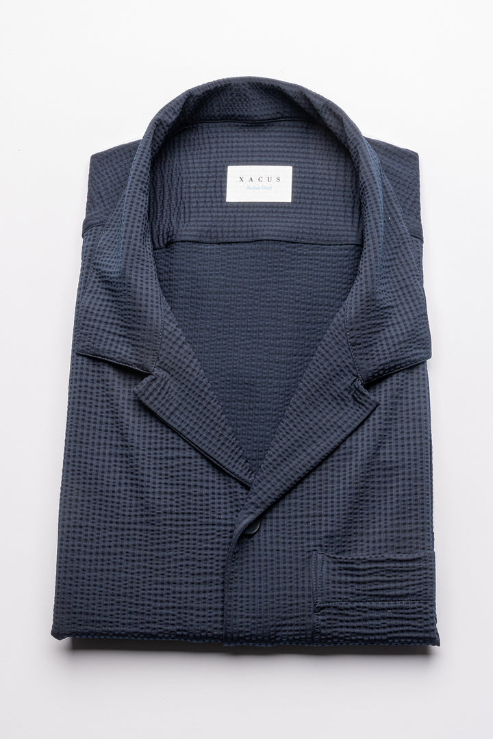 Tecnico Seersucker Shirt Black