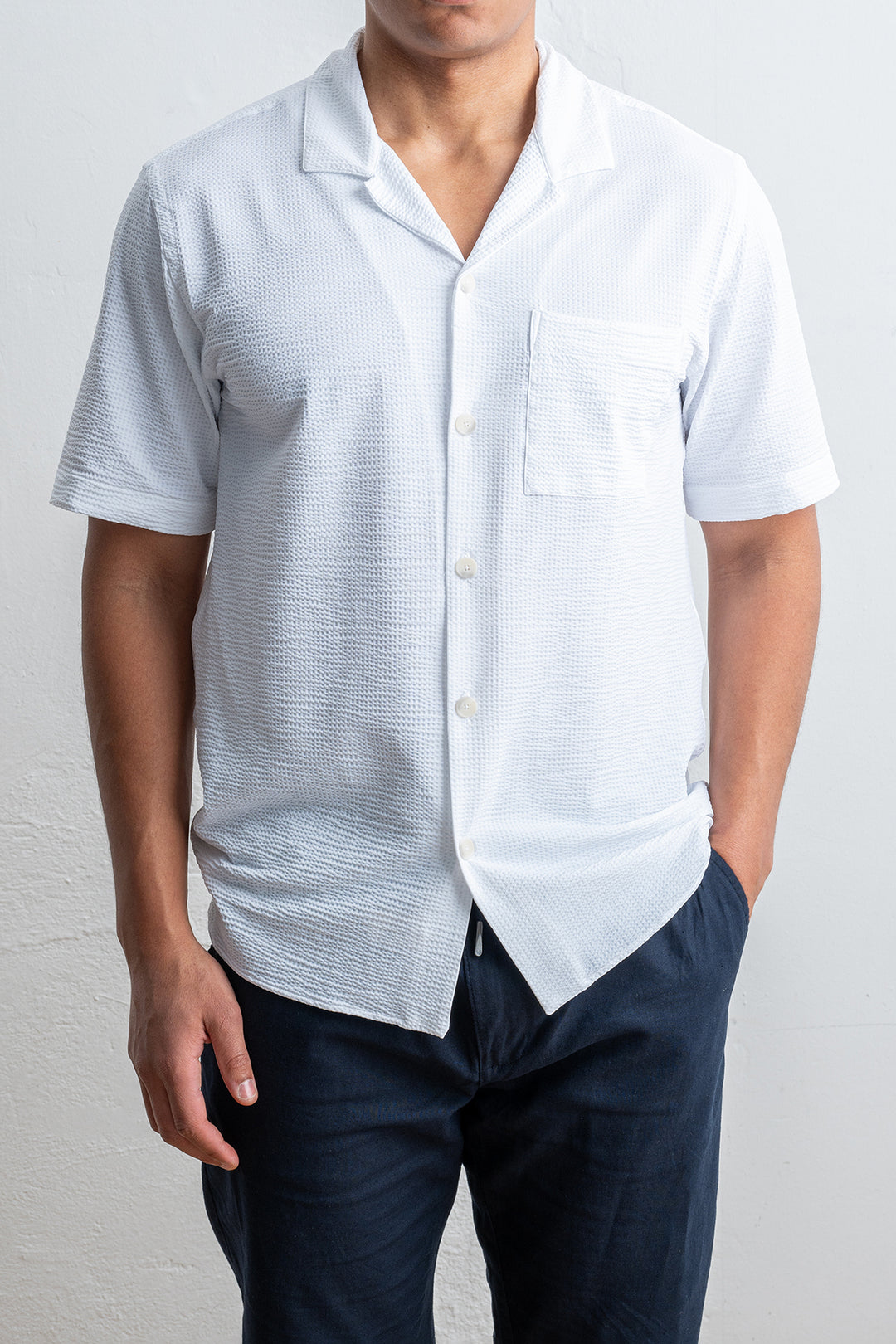 Tecnico Seersucker Shirt White